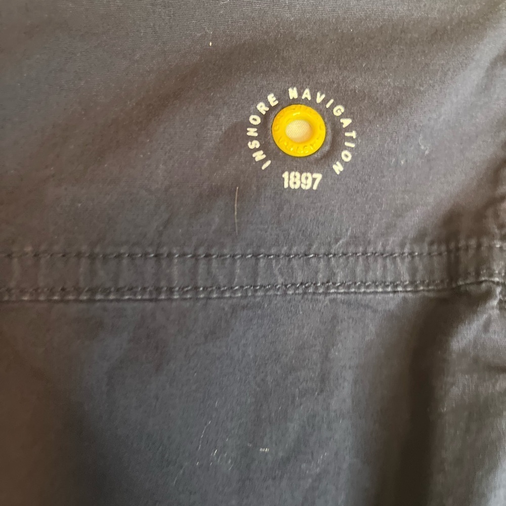 Gaastra Nautical Graphic Button Up Navy Navigation Supplies Sz L Sailing Maritim - Picture 9 of 10